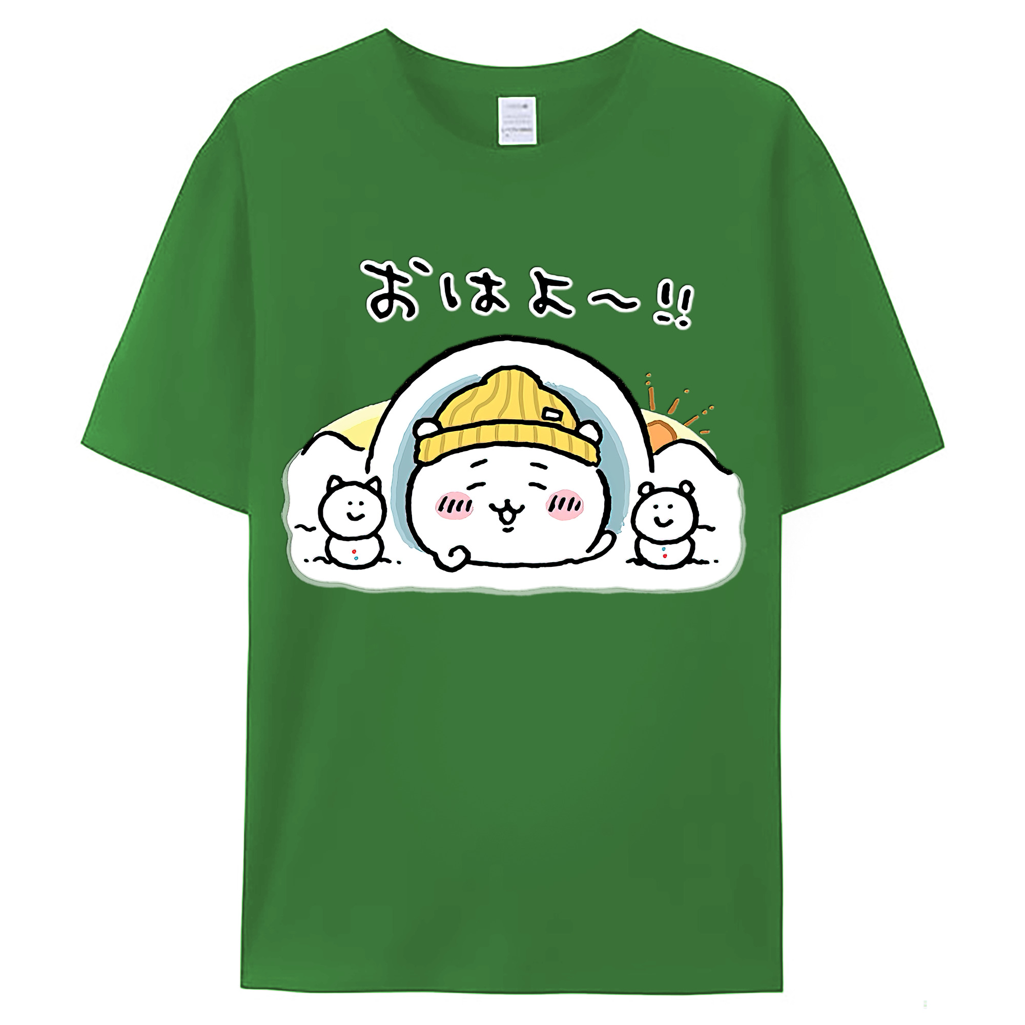 （画像用） ちいかわ ちいかわ Chii-kawa chiikawa レディースカジュアルプリントTシャツ（綿100％）